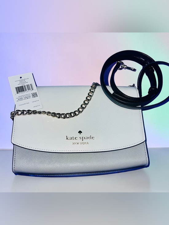 kate spade Handbags - NWT! Kate Spade "Carson" crossbody grey/white/ black